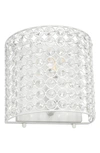 Lalia Home 8in Modern Contemporary 1-light Wall Sconce Lighting Fixture In White