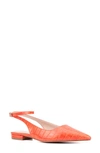 Fashion To Figure Bevelyn Pointed Toe Pump In Orange
