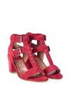 LAURENCE DACADE HELIE STUDDED SUEDE T-STRAP SANDAL,7404293