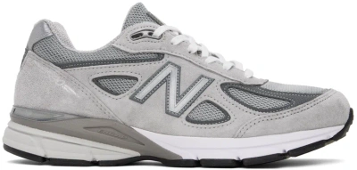 New Balance Gray Made In Usa 990v4 Core Sneakers In Grey
