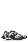 Dolce & Gabbana Two-tones Fabric Dragon Sneakers For Men In Black