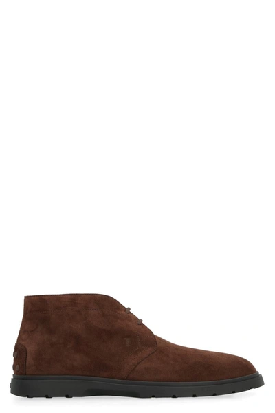 Tod's Tods Mens Peat Suede Desert Boots
