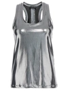 Tom Ford Laminated Fluid Jersey Racerback Tank Top In Silver