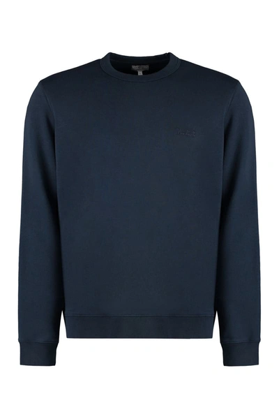 Woolrich Cotton Crew-neck Sweatshirt In Blue