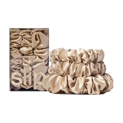 Slip Back To Basics Assorted Scrunchies In Blonde