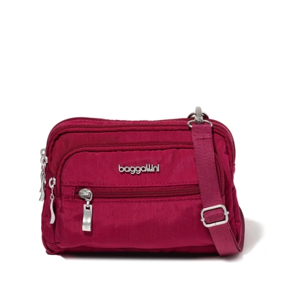 Baggallini Women's Triple Zip Bagg Small Crossbody Bag In Red