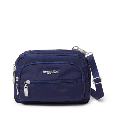 Baggallini Women's Triple Zip Bagg Small Crossbody Bag In Blue