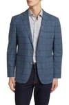 Rodd & Gunn Lake Roxburgh Windowpane Plaid Sport Coat In Prussian