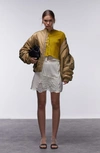 Topshop Bomber Jacket In Camel Multi