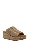 VOLATILE VOLATILE CANTEEN WATER RESISTANT RAFFIA WEDGE PLATFORM SANDAL