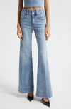 ALICE AND OLIVIA ALICE + OLIVIA MISSA HIGH WAIST RHINESTONE SIDE WIDE LEG JEANS