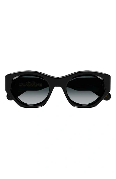 Chloé Logo Acetate Cat-eye Sunglasses In Black