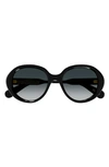 Chloé Gradient Acetate Round Sunglasses In Black