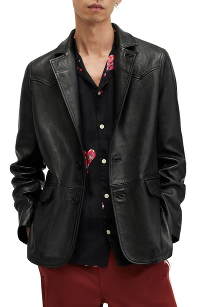 ALLSAINTS ALLSAINTS HUNTER LEATHER BLAZER