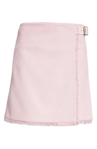 Burberry Pleated Mini Skirt With Belted Detail In Cameo