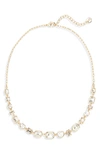 NORDSTROM MIXED CRYSTAL CHAIN NECKLACE