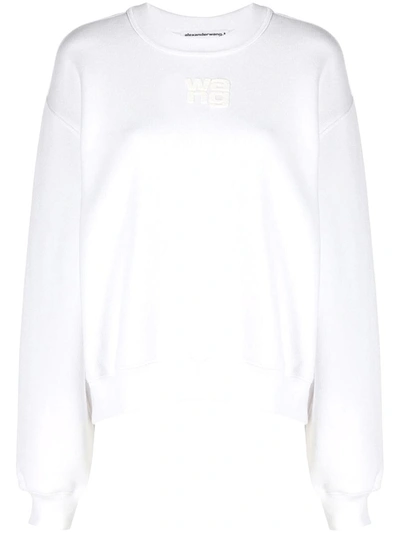 Alexander Wang Sweatshirt With Print In Blanco