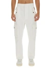 Balmain Cargo Trousers With Belt Loops And Metal Hardware In White