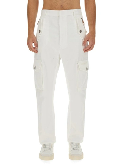 Balmain Cargo Pants In White