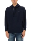 Hugo Boss Boss Sweatshirt With Logo In Blue