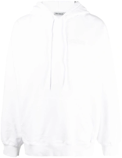 Carhartt Wip Hooded Babybrush Duck Sweat Clothing In White