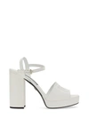 Dolce & Gabbana Buck-down Detail High-heeled Sandals In White