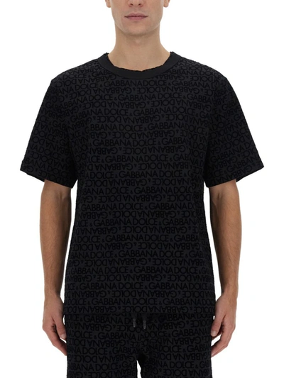 Dolce & Gabbana T-shirt With Logo In Black