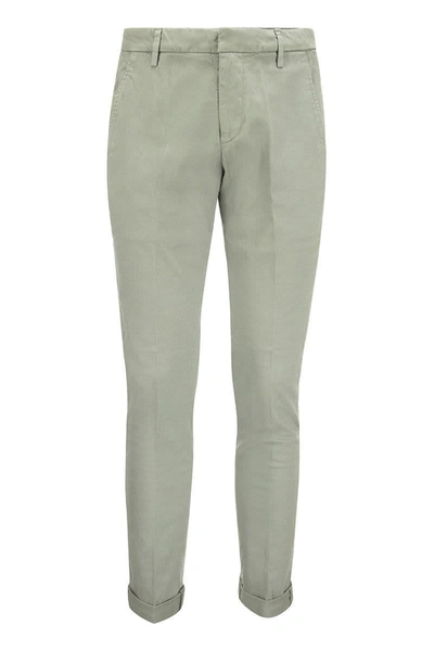 Dondup Mid Rise Slim Fit Trousers In Grey