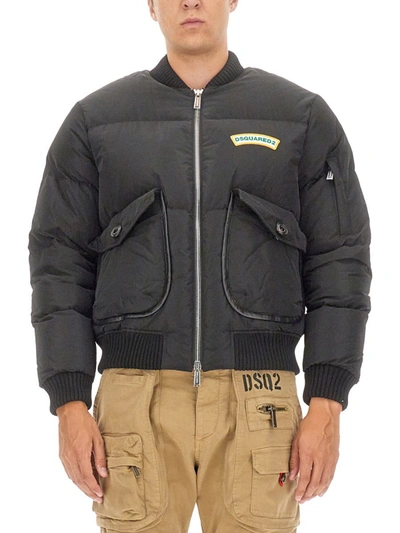 Dsquared2 Jacket With Logo In Nero