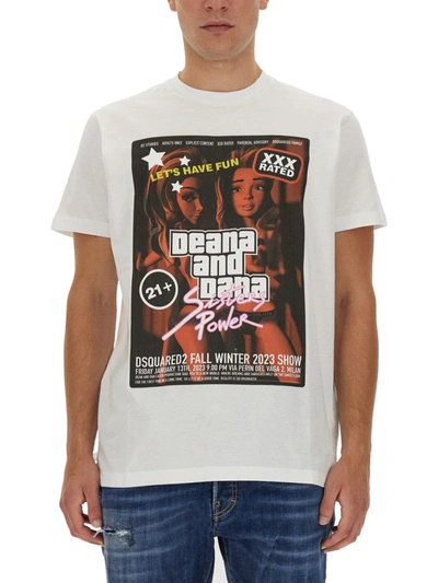 Dsquared2 T-shirt With Print In White