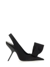 Ferragamo Asymmetrical Bow Sandal In Black