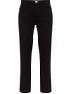 Frame High-rise Straight-leg Jeans In Black