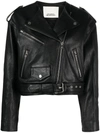 Isabel Marant Audric Leather Biker Jacket In Black