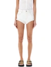 Isabel Marant Étoile Eneidao Frayed Denim Shorts In White