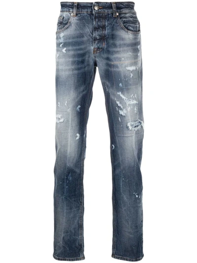 John Richmond Fipom Wide-leg Jeans In Blue