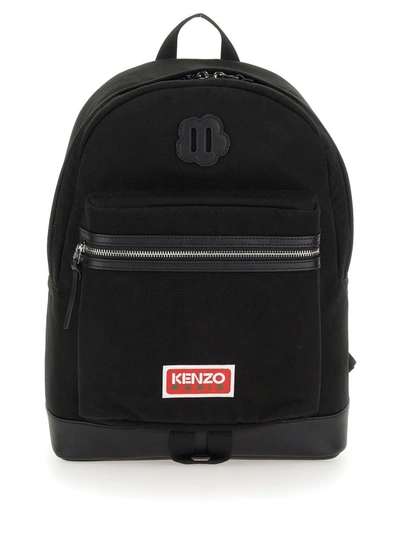 Kenzo Backpack With Logo In Black