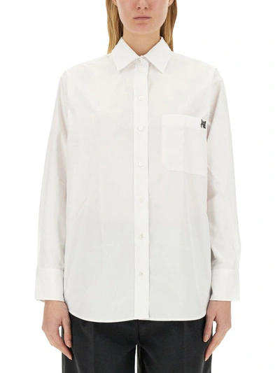 Maison Kitsuné Shirt With Logo In White