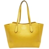 GUCCI GUCCI CABAS YELLOW LEATHER TOTE BAG (PRE-OWNED)
