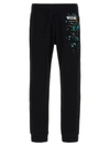 Moschino Logo Print Joggers Pants In Black