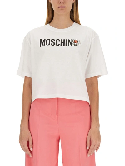 Moschino T-shirt With Logo In White