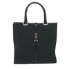 GUCCI GUCCI JACKIE BLACK CANVAS TOTE BAG (PRE-OWNED)