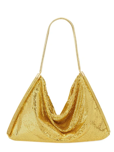 Paco Rabanne Small Pixel Tube Shoulder Bag In Gold