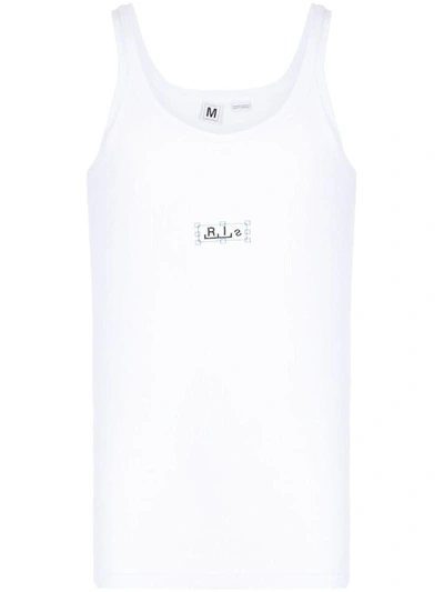 Random Identities Logo Rib Tanktop Clothing In White