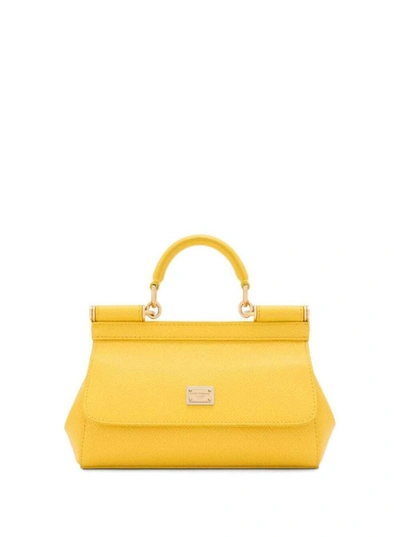 Dolce & Gabbana Sicily Handbag Long In Yellow