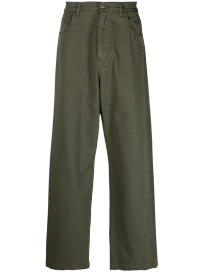 Société Anonyme Red Cross High Waist Trousers In Green