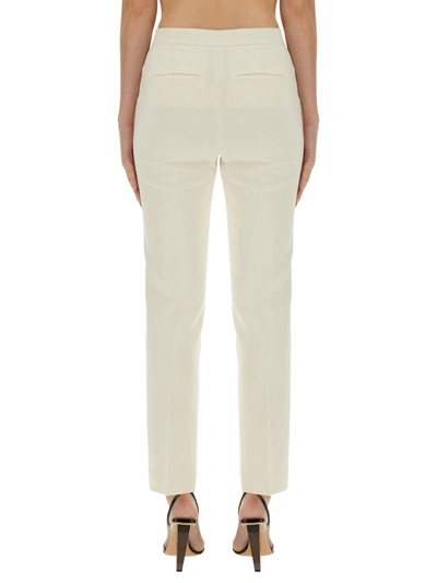 Theory Slim Fit Pants In Ivory