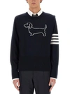 Thom Browne Jersey "hector" In Blue
