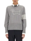 Thom Browne Sweaters Lt Grey In Grey