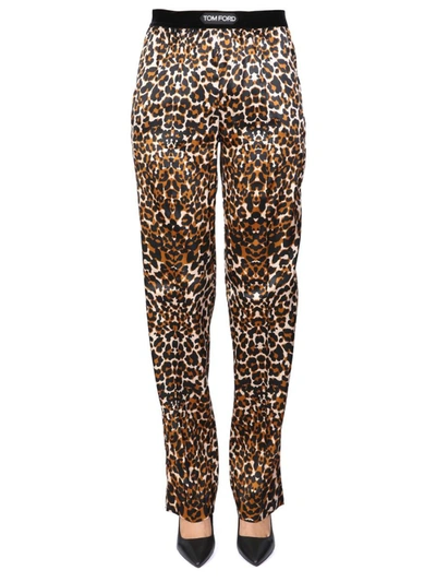 Tom Ford Animal Print Pants In Multicolour