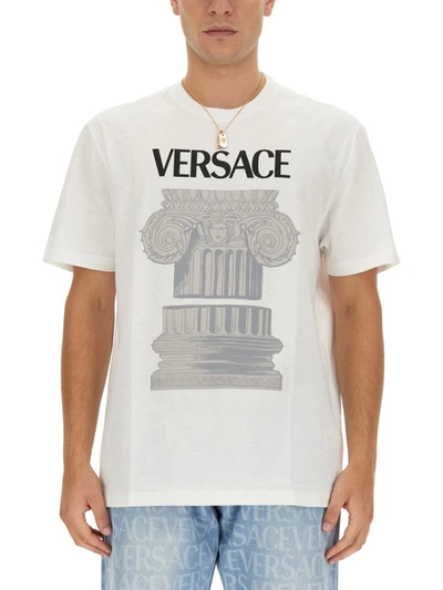 Versace Logo-print T-shirt In White